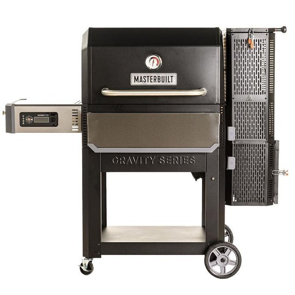 Masterbuilt DigitalFan Gravity Digital Charcoal Grill and Smoker, Charcoal, IronSteel, Black MB20041220